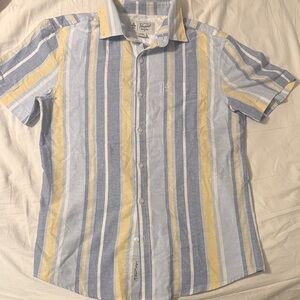 Original Penguin Blue and Yellow Striped Shirt